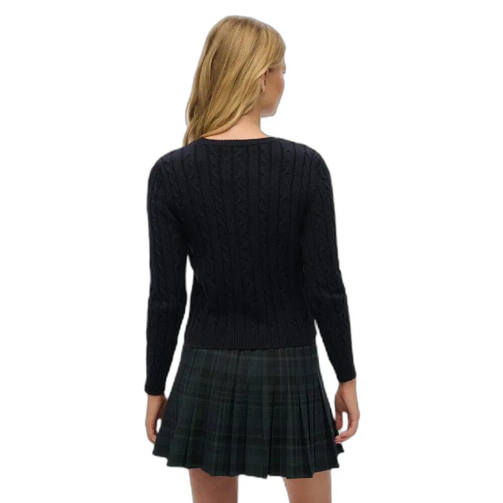 Jersey de canalé fino esenciales con cuello redondo para mujer Superdry 4/5