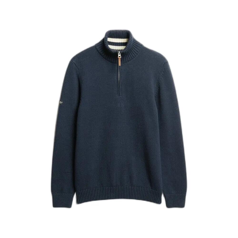 Cotton sweater with a trucker collar Superdry