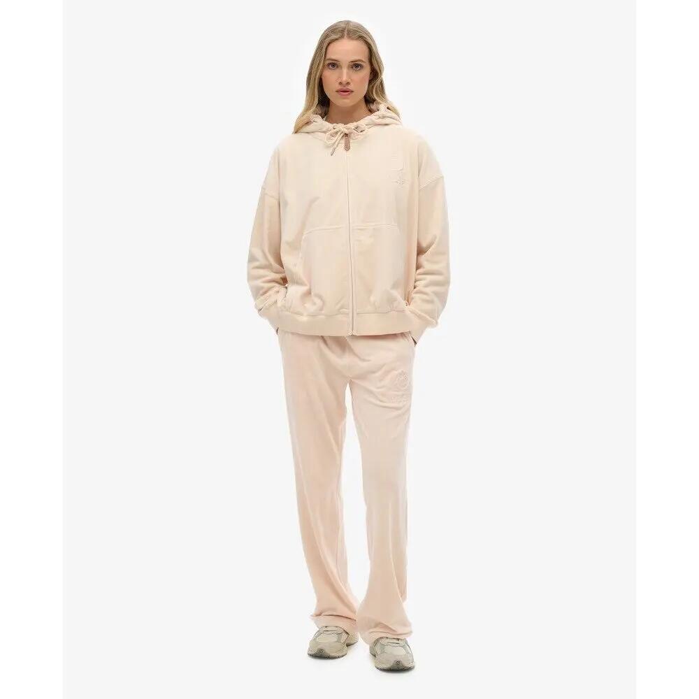 Sweatshirt à capuche zippé en velour femme Superdry Country Club 2/5