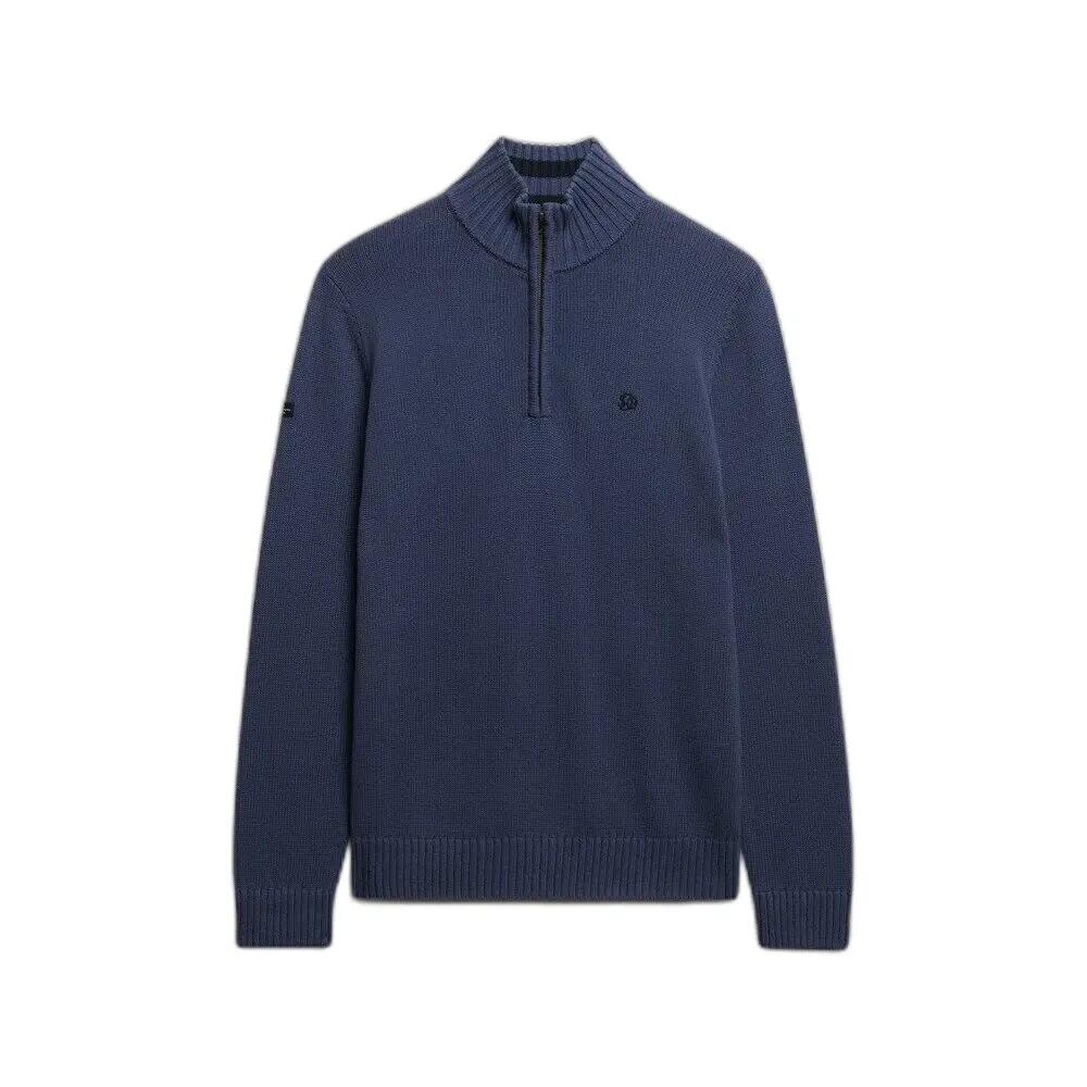 Cotton sweater with a trucker collar Superdry