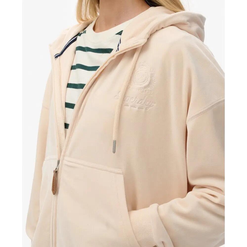 Sweatshirt à capuche zippé en velour femme Superdry Country Club 5/5