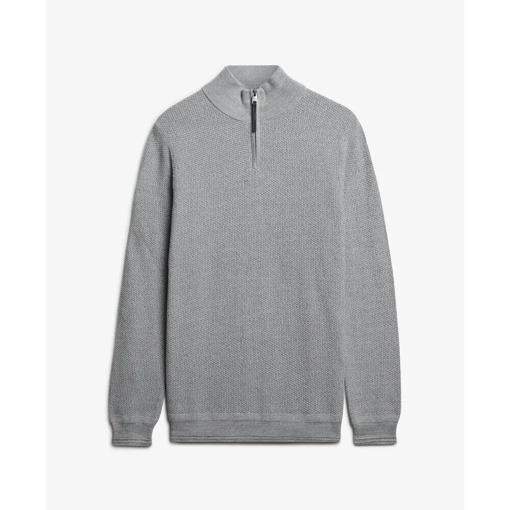 Textured cotton pullover with a trucker collar Superdry