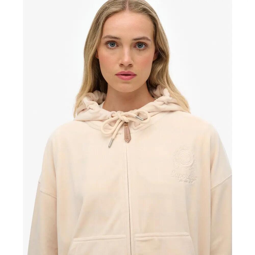 Sweatshirt à capuche zippé en velour femme Superdry Country Club 4/5