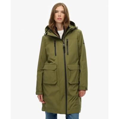 Parka met capuchon voor dames superdry longline