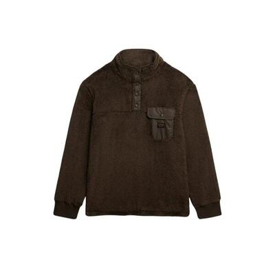Fleece trui met een tunische kraag superdry