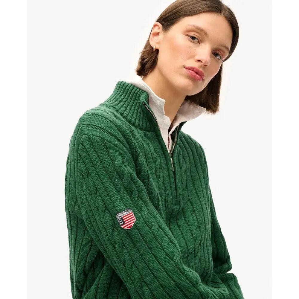 Pull de rugby en maille à col camionneur femme Superdry 7/7
