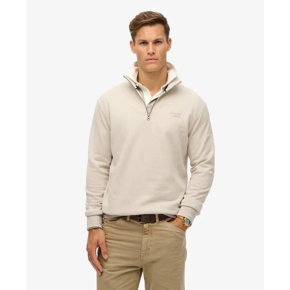 Felpa con colletto a cerniera Superdry Essential Logo Henley 2/7