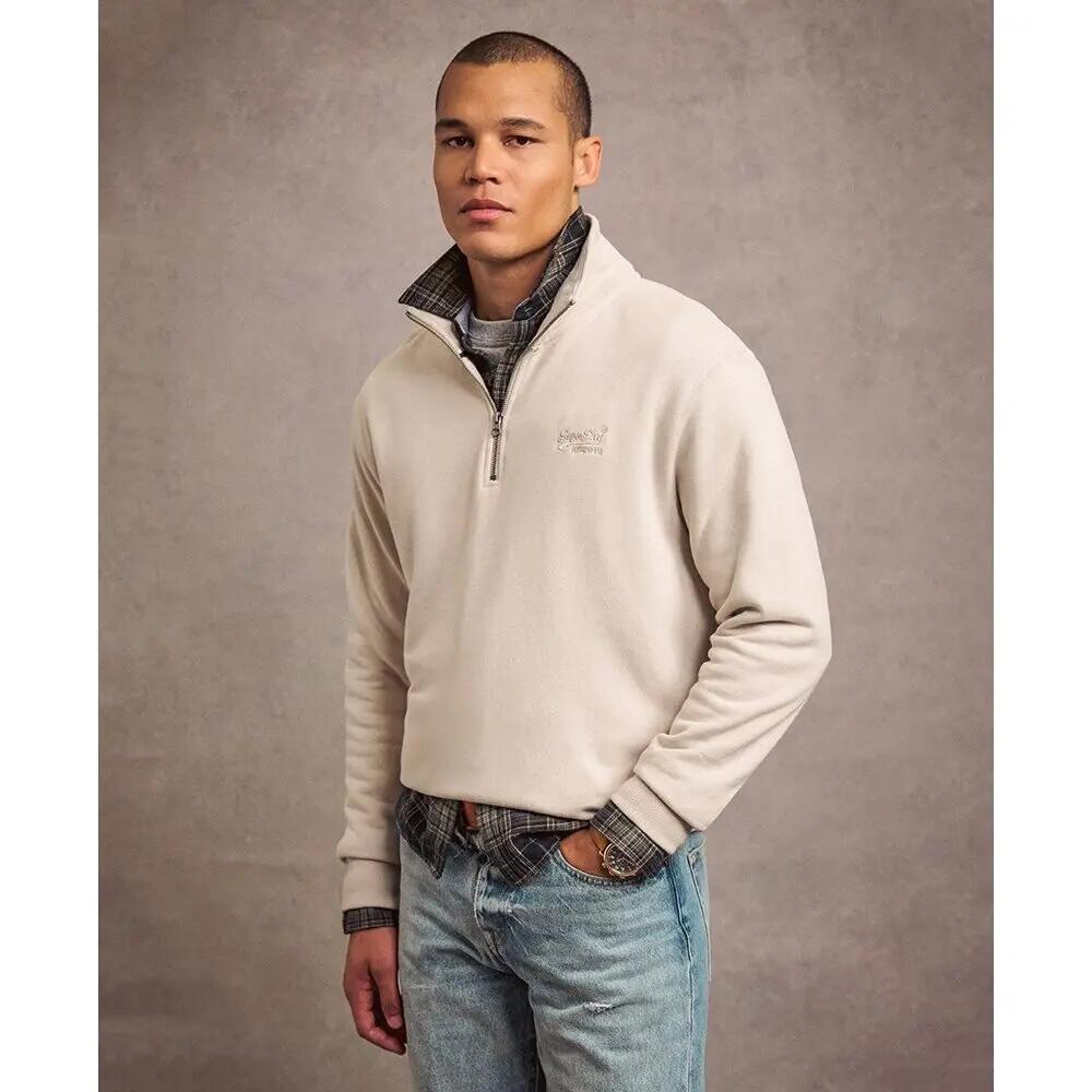 Felpa con colletto a cerniera Superdry Essential Logo Henley 5/7