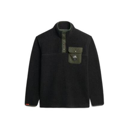 Sudadera de poliéster con cuello de botones a presión Superdry Fuji