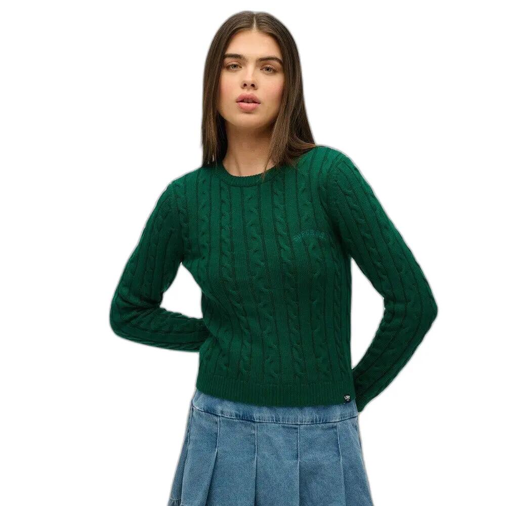 Pull à torsades fines essentials col rond femme Superdry 2/5