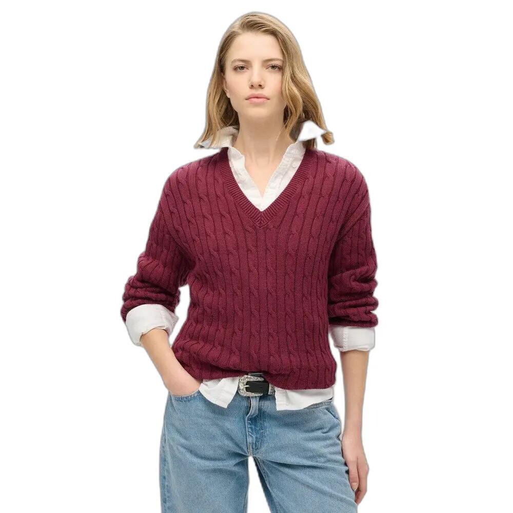 Pull oversize torsadé à col V femme Superdry 2/6