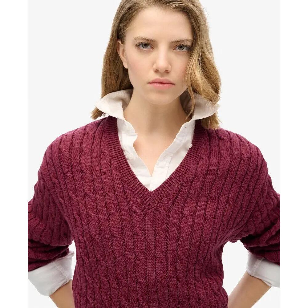 Pull oversize torsadé à col V femme Superdry 5/6