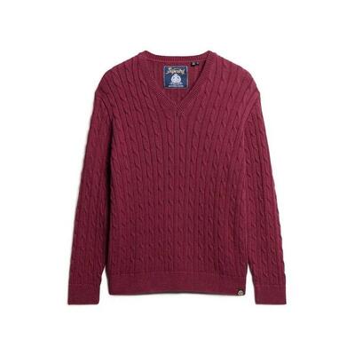 Oversized gedraaid v-hals trui voor dames superdry