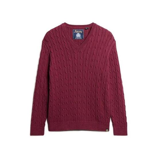 Pull oversize torsadé à col V femme Superdry