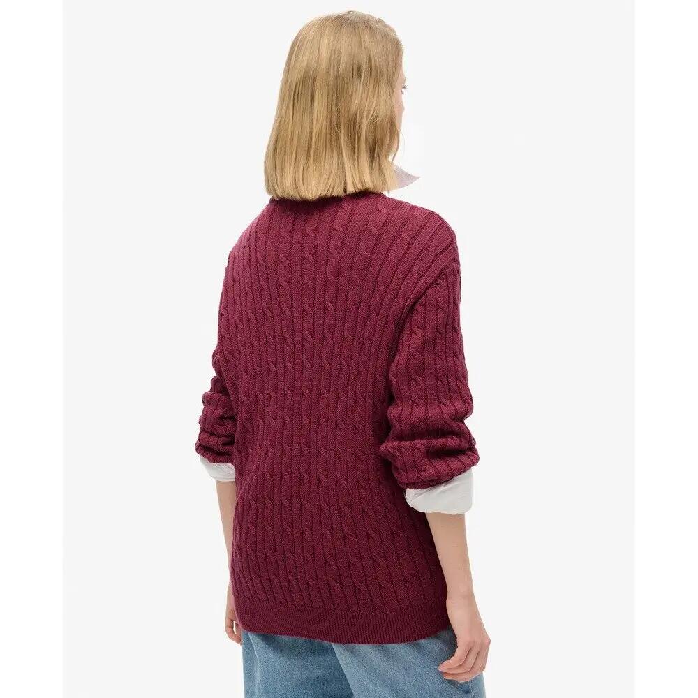 Pull oversize torsadé à col V femme Superdry 4/6