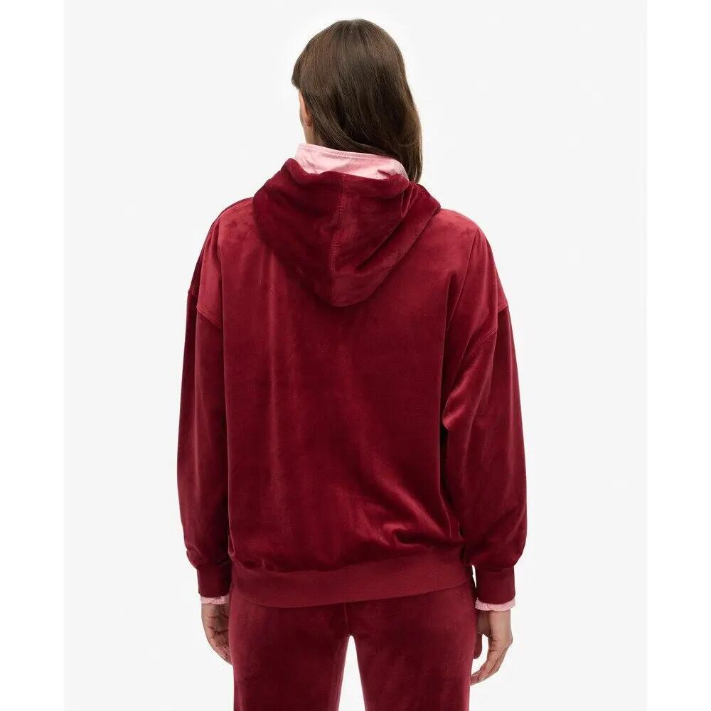 Sweatshirt à capuche zippé en velour femme Superdry Country Club 3/5