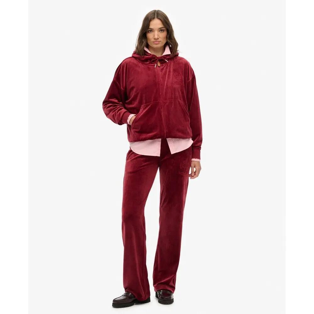 Sweatshirt à capuche zippé en velour femme Superdry Country Club 2/5
