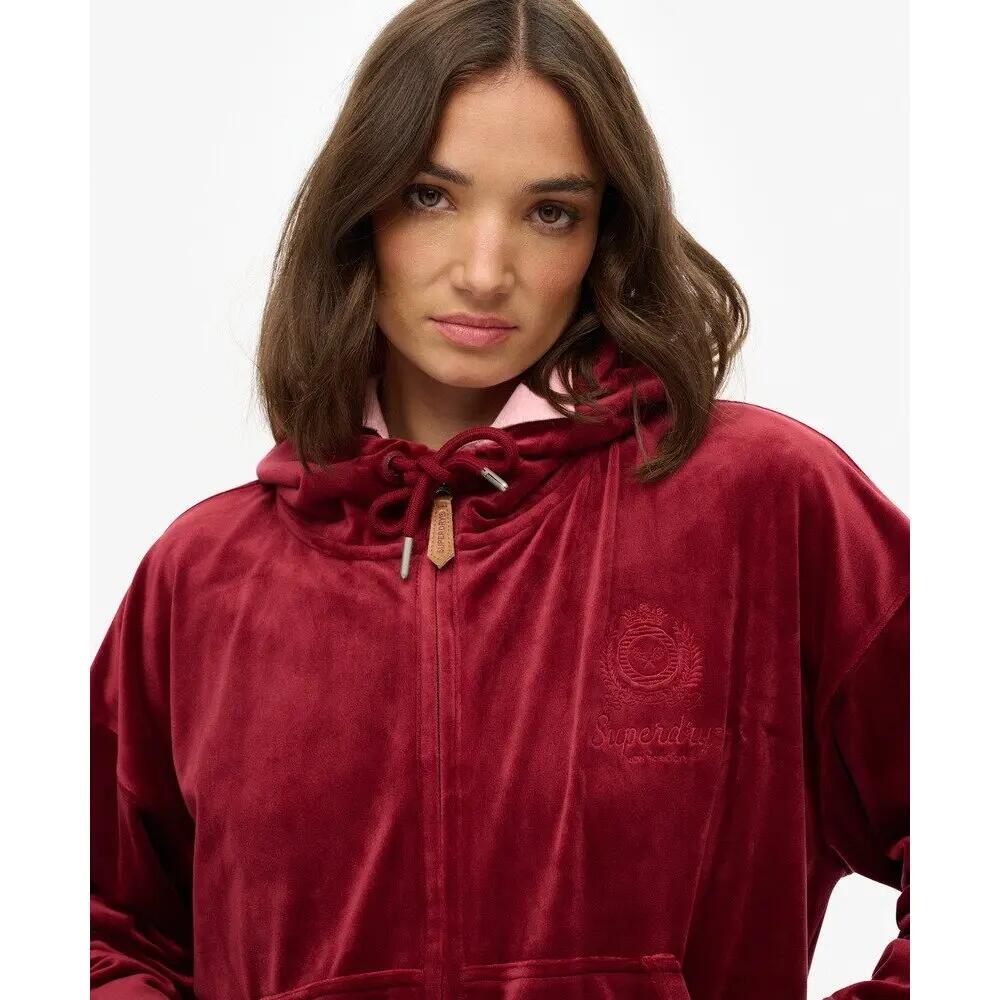 Sweatshirt à capuche zippé en velour femme Superdry Country Club 5/5
