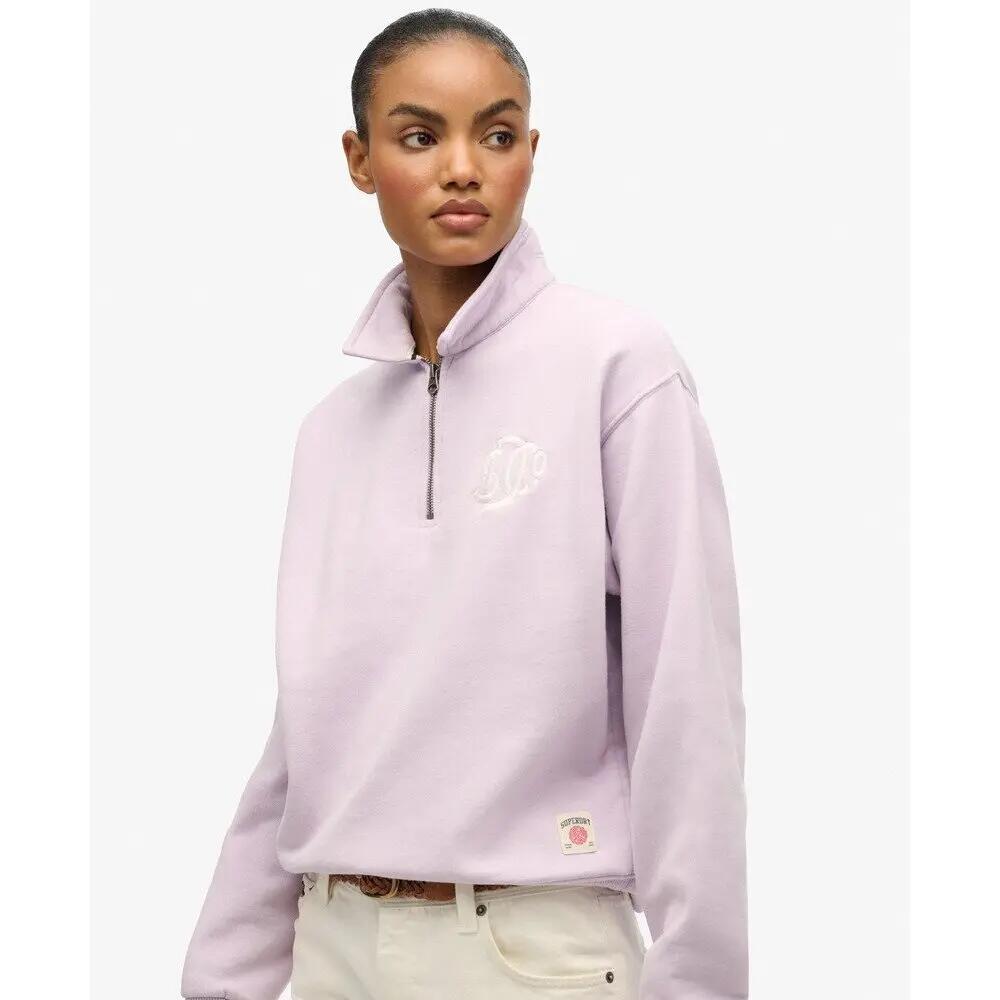 Sweatshirt collet half Zip femme Superdry Sd&co Neon 4/5
