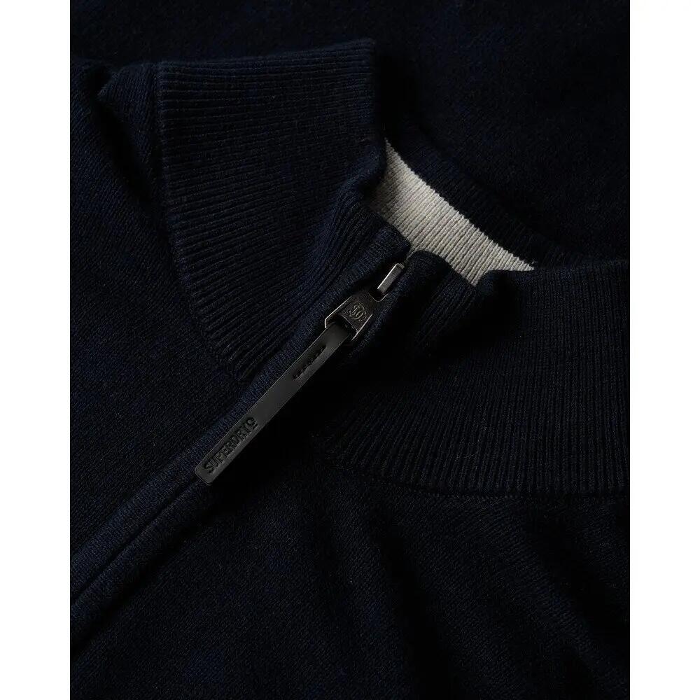Czarny sweter z kołnierzem typu "camionneur" Superdry Essentials 2/2