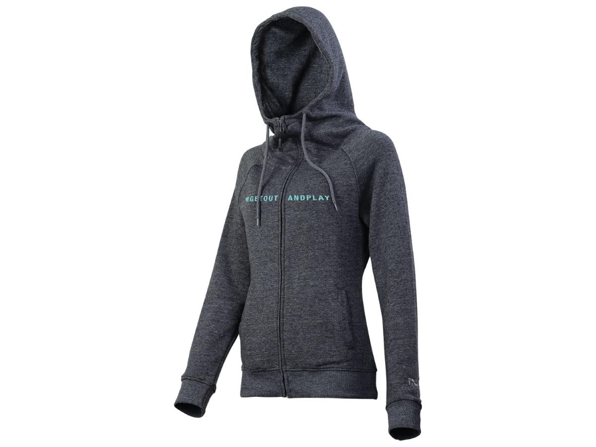 IXS Getoutandplay - Damen Hoodie - Grau/Hellblau