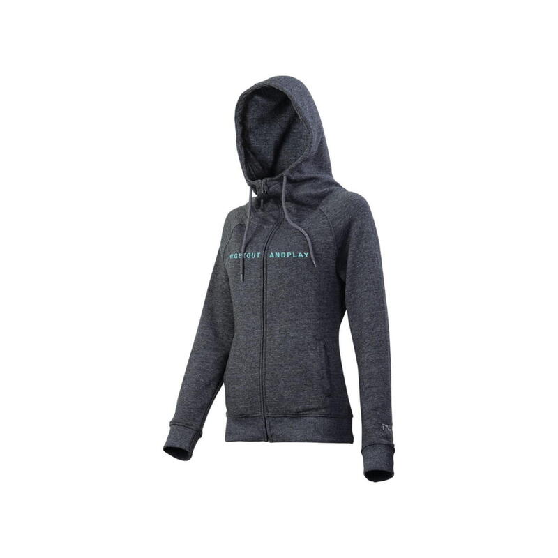 Getoutandplay - Sudadera con capucha para mujer - Gris/Azul claro