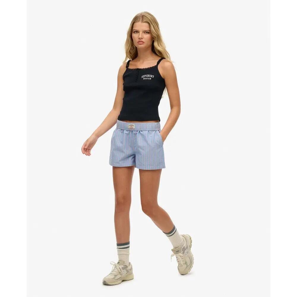 Short elasticizzato a righe in cotone biologico donna Superdry 5/7
