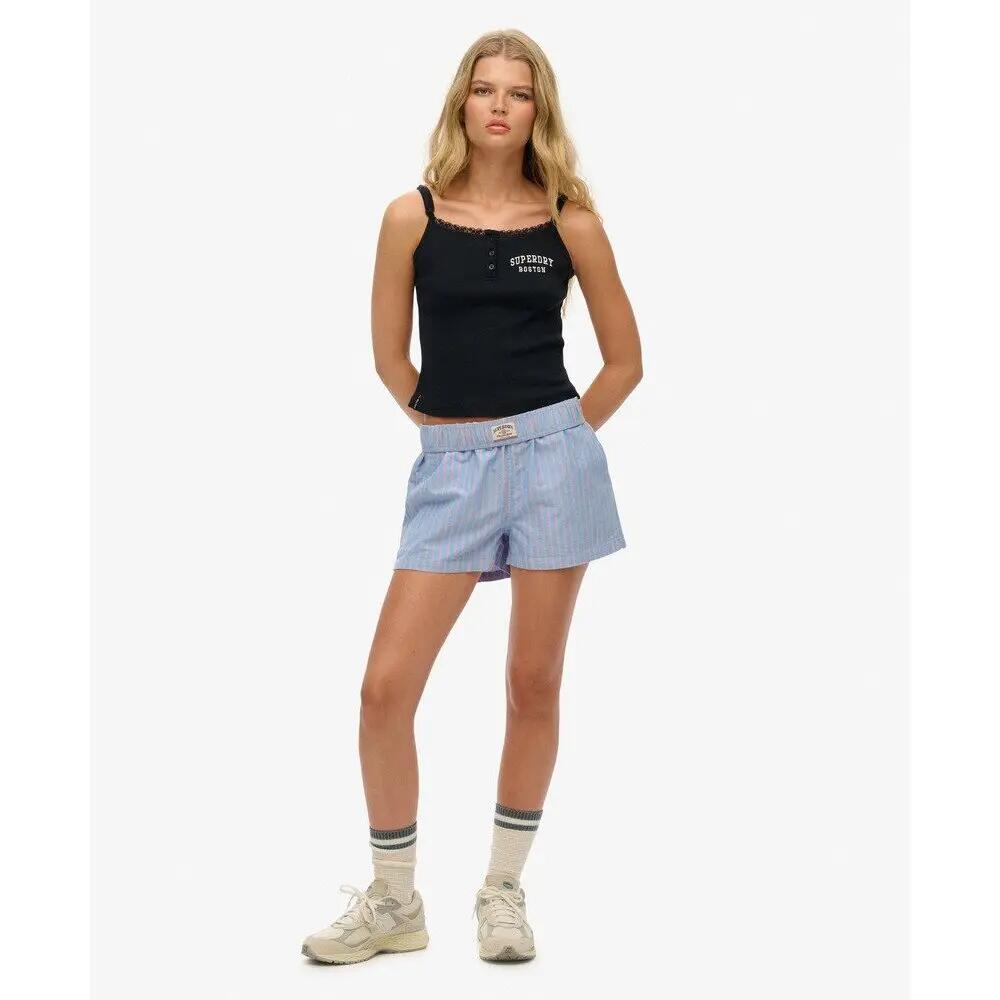Short elasticizzato a righe in cotone biologico donna Superdry 4/7