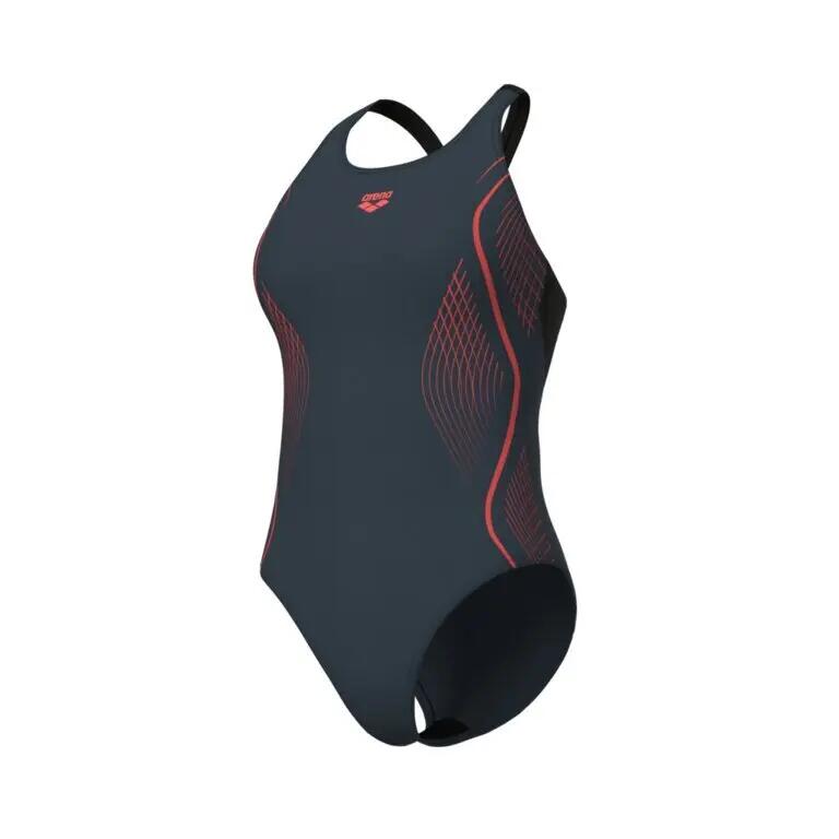 Maillot de bain 1 pièce femme Arena Grid V Back Graphic 3/5