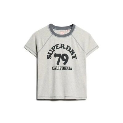 Dames-t-shirt met raglanmouwen superdry athletic essentials