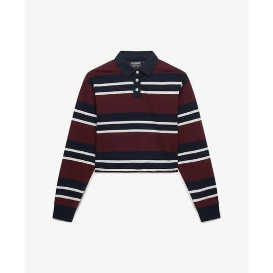Polo manches longues femme Superdry Athletic Essentials Stripe
