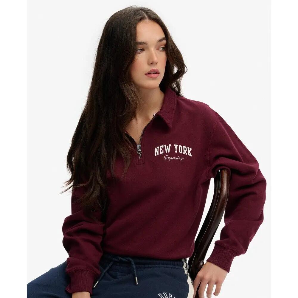 Sweatshirt à col rond zippé femme Superdry Athletic Essentials 3/5