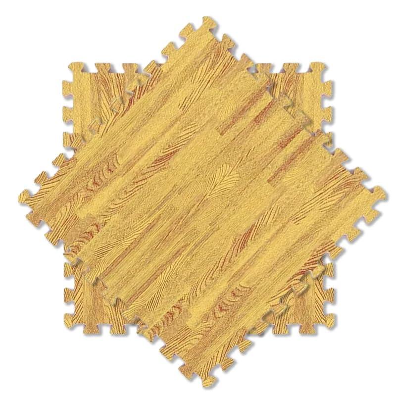 Piso puzzle / 62x62cm / Pacote 40 - 15,37m² / Madeira / Ginásio bebês. 2/7