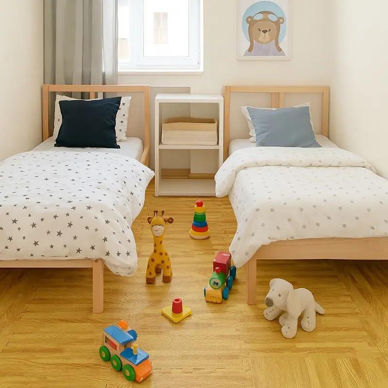 Piso puzzle / 62x62cm / Pacote 40 - 15,37m² / Madeira / Ginásio bebês. 7/7
