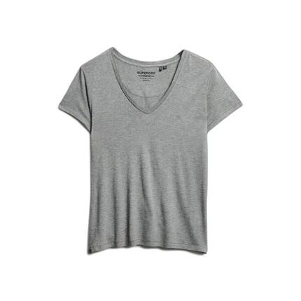 Dames-T-shirt met V-hals Superdry Slub Emb de Studios