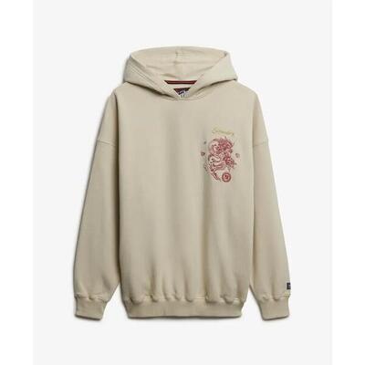 Dames hoodie oversized superdry tokyo narrative