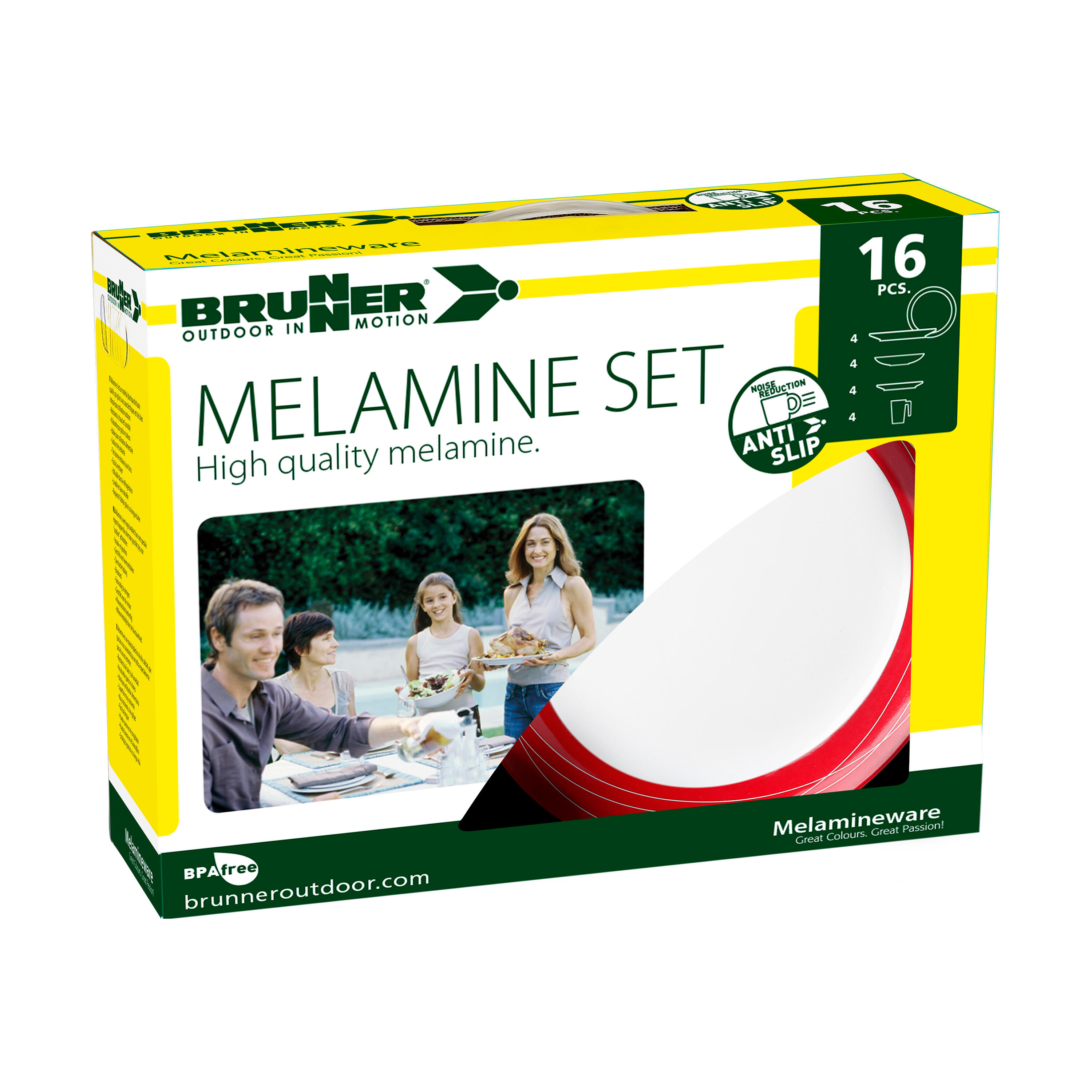 Set di stoviglie da Campeggio in melamina Cosmic Piatti tazze 16 pezzi 6/7