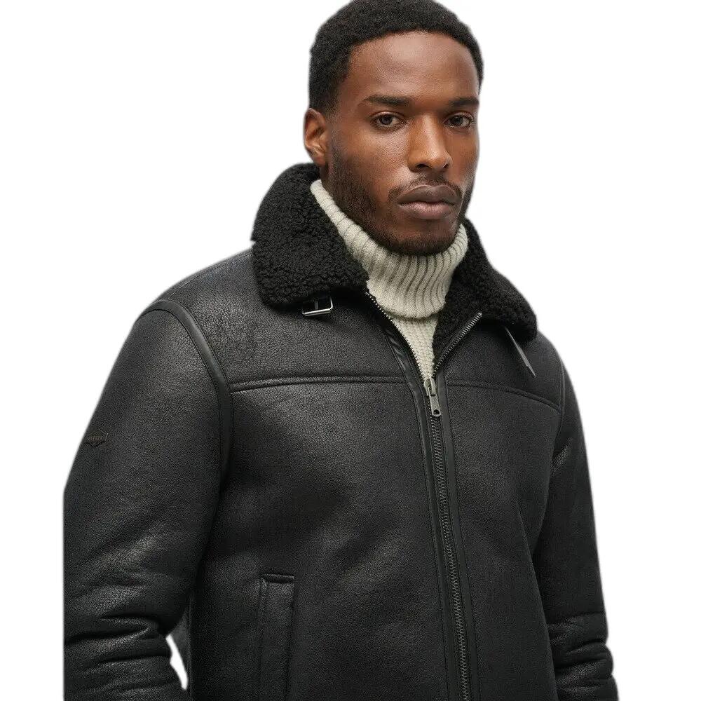 Veste aviateur en fausse peau de mouton Superdry 6/7