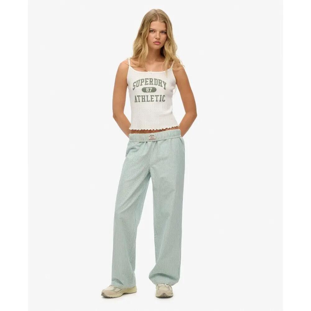 Pantaloni elasticizzati a righe in cotone da donna Superdry 3/6