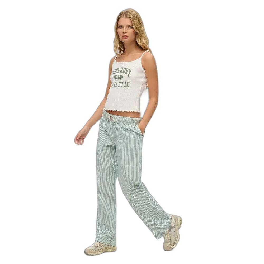 Pantaloni elasticizzati a righe in cotone da donna Superdry 2/6