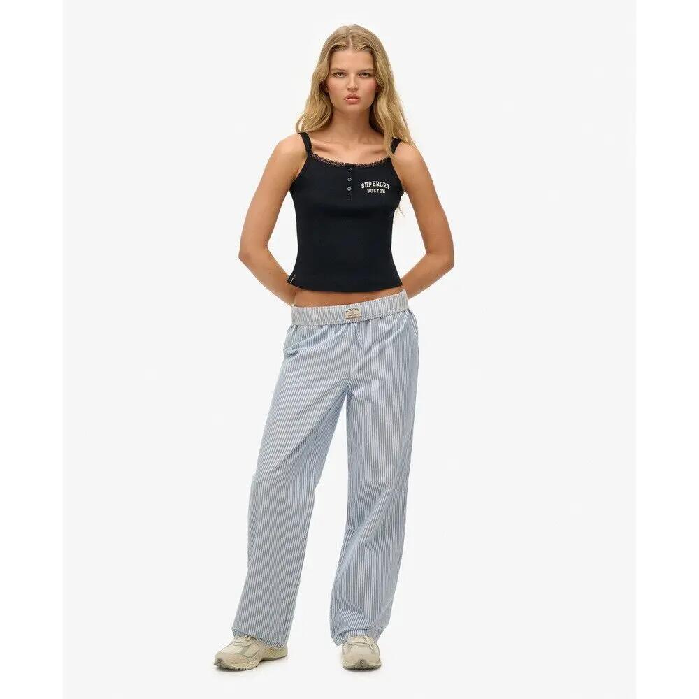 Pantaloni elasticizzati a righe in cotone da donna Superdry 3/6