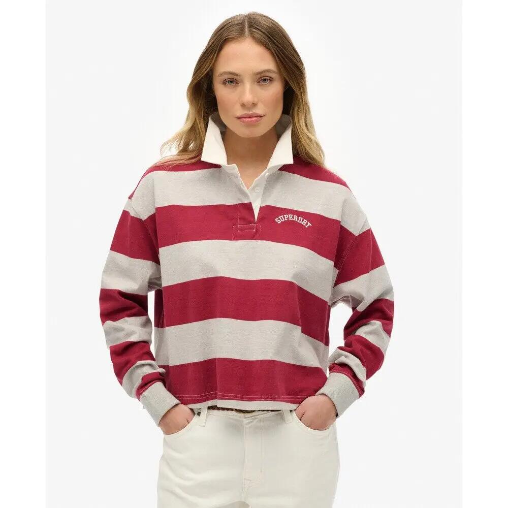 Polo rayé manches longues femme Superdry Athletic Essentials 2/7