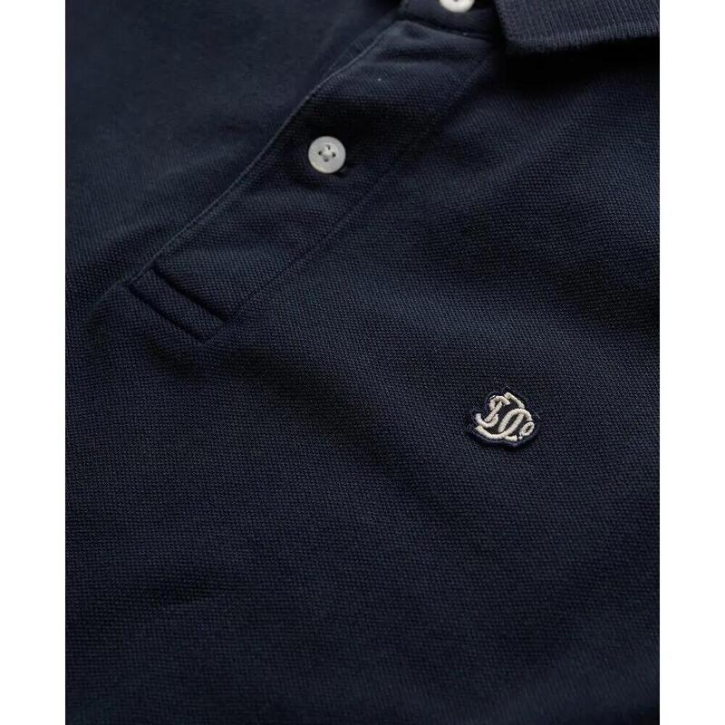 Polo bărbați Superdry Vintage Destroy, bumbac - albastru închis