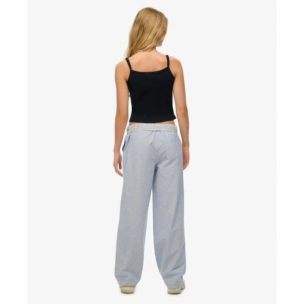 Pantaloni elasticizzati a righe in cotone da donna Superdry 5/6