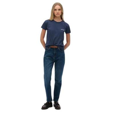 Vrouwelijke slim fit t-shirt met logo superdry essential