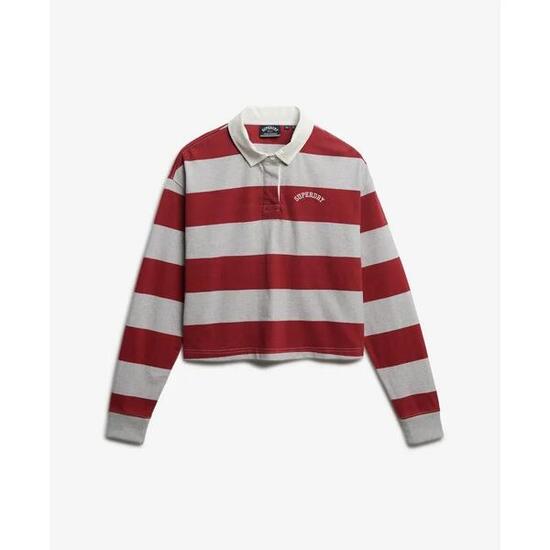 Polo rayé manches longues femme Superdry Athletic Essentials