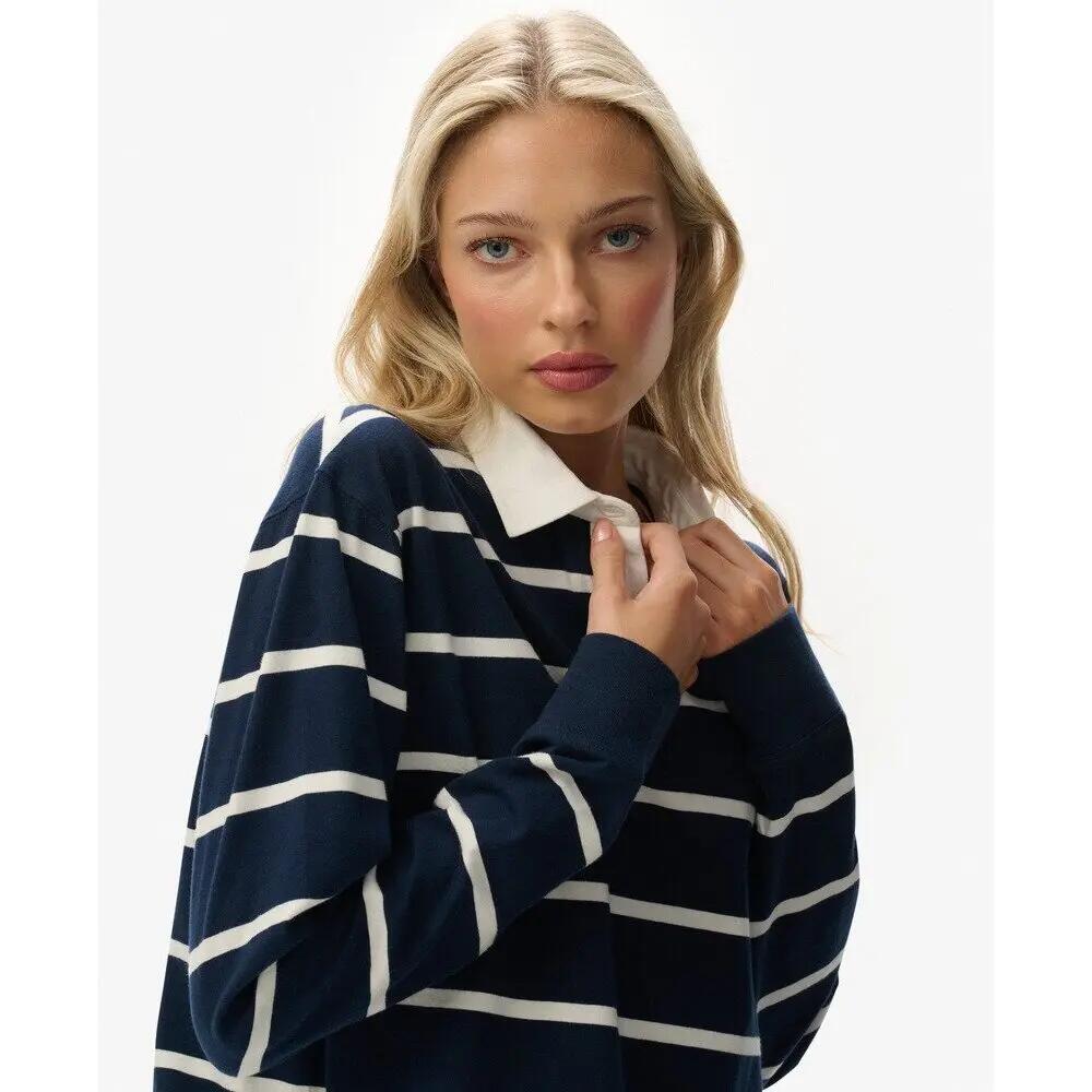 Polo donna a maniche lunghe Superdry Athletic Essentials Stripe 5/6
