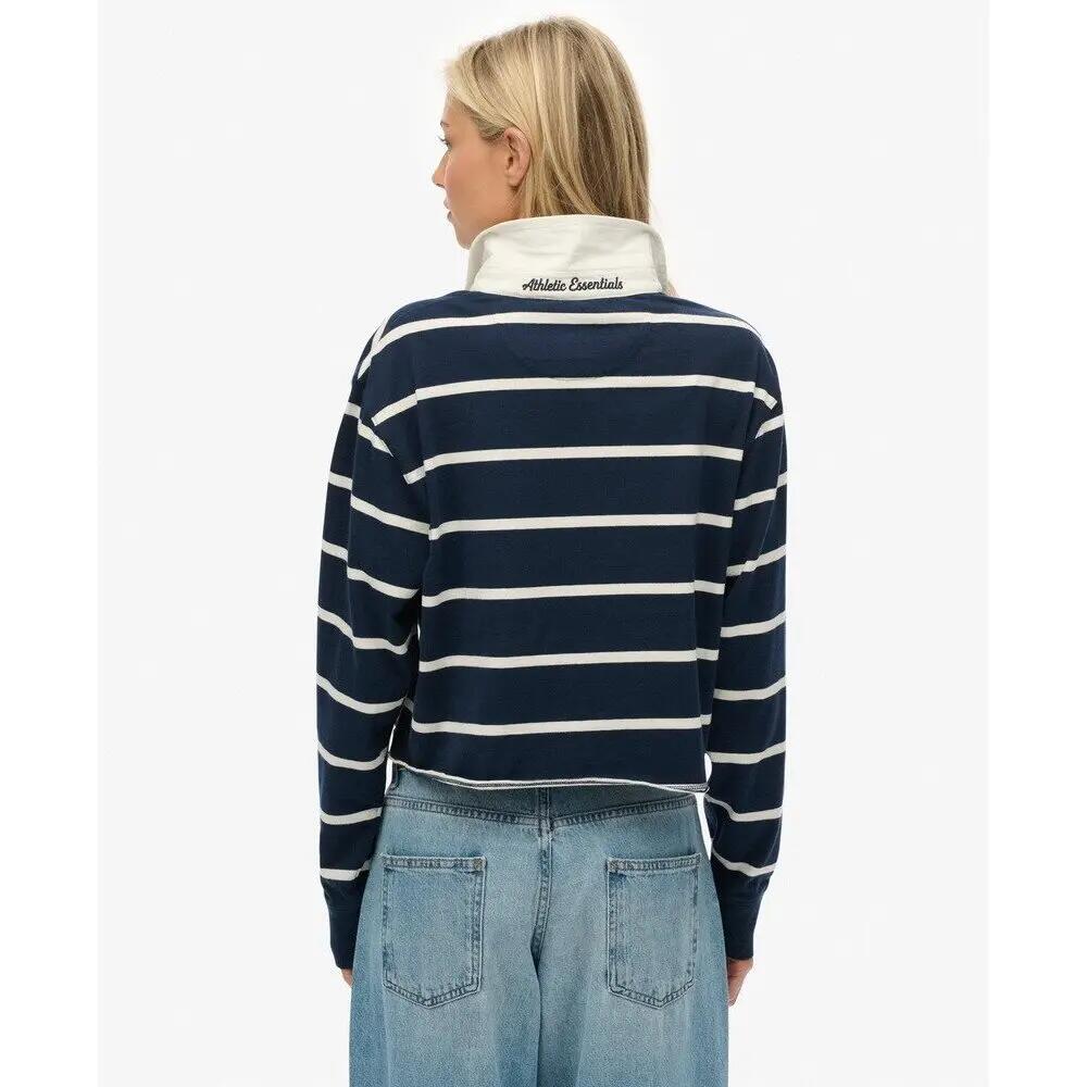 Polo donna a maniche lunghe Superdry Athletic Essentials Stripe 4/6