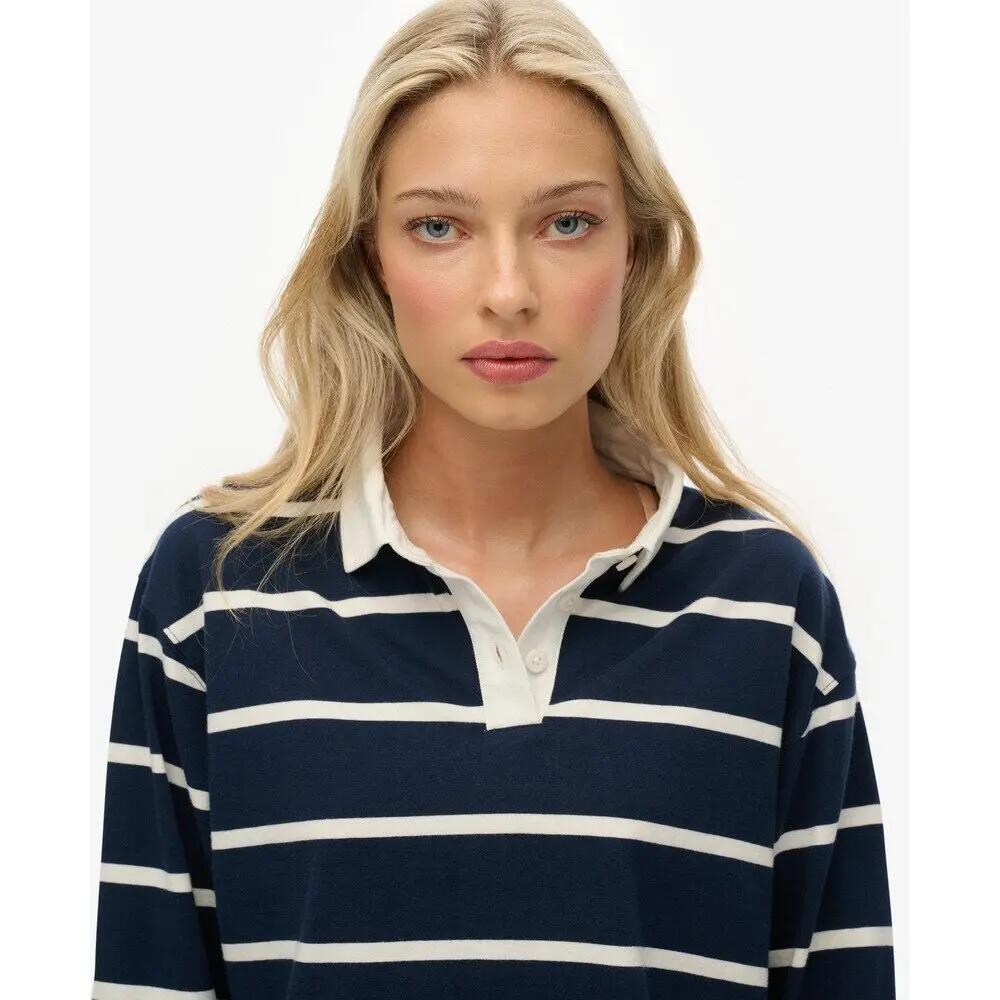 Polo donna a maniche lunghe Superdry Athletic Essentials Stripe 6/6