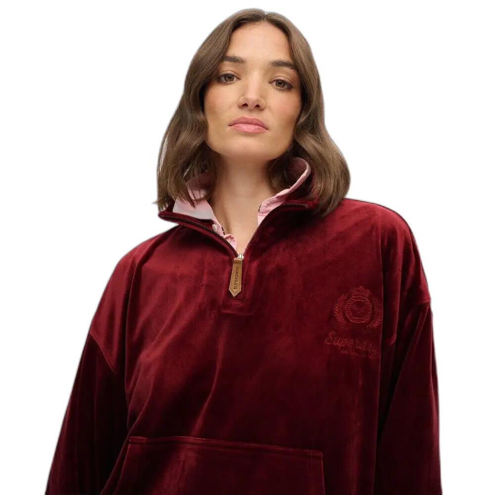 Sweatshirt zippé velours femme Superdry Country Club 4/5